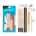 SINOART NO MOQ 12pcs Sketch Set Behind Card Packaging Sketch Drawing Pencils Set Artist Set for Beginners Sketching & Drawing