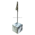 Marble Acrylic Cube Memo Clip Holder for Name & Table Number Card Display Essential for Warehousing & Supermarket Supplies