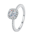 Moissanite Ring for Women S925 Silver 1Carat Cushion Cut D Color VVS1 Promise Engagement Ring Jewelry Gift for Her