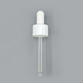 Ball Glass Pipette White Black Smooth Polished Glossy Plastic Dropper Rubber Head Screw Cap Accessories for Essential Oil Bottle
