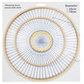 Circular Wooden Weaving Loom with Natural Wood Color for Home Decor Needlework 19cm and 28.5cm Dents
