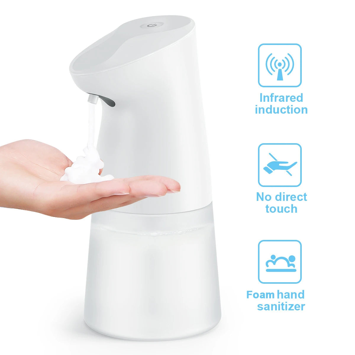 Convenient ABS Plastic Modern Touchless Foam Hand Soap Dispenser for Kitchen Bathroom Toilet