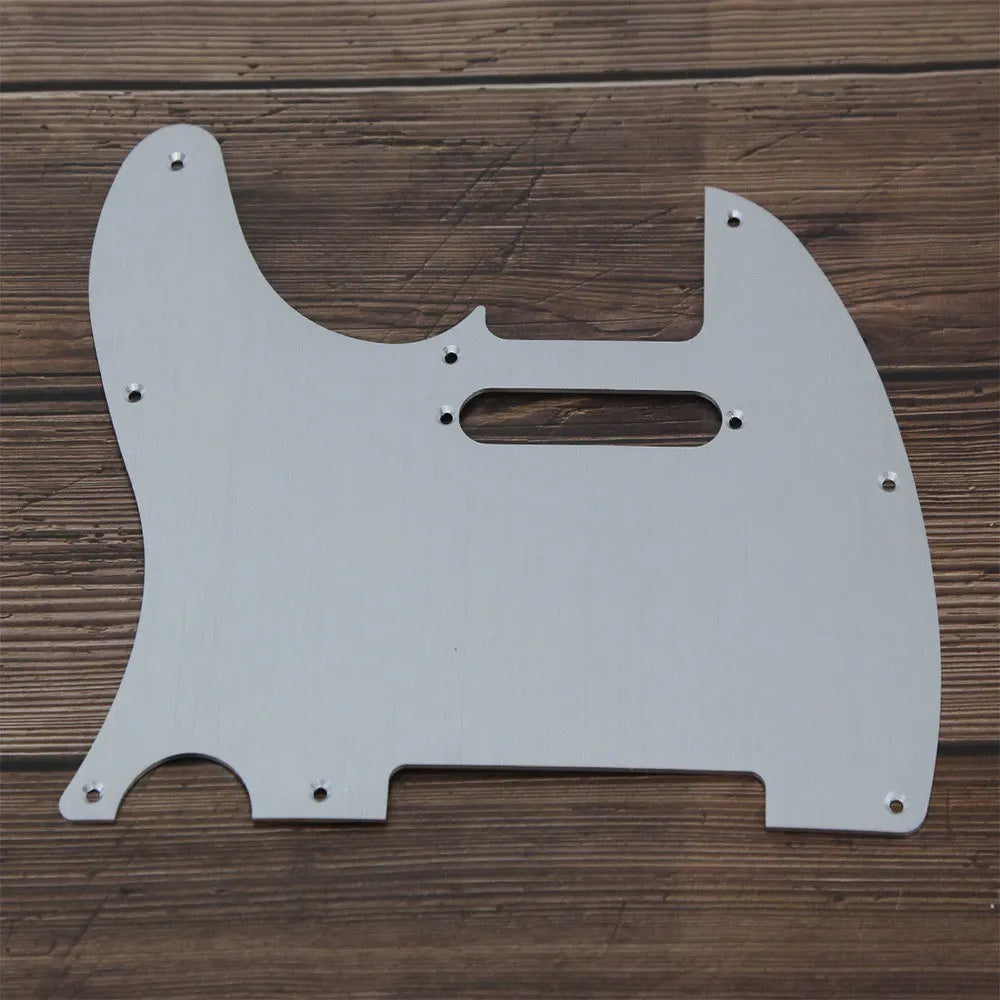 Left Handed Tele Guitar Pickguard for Telecaster Electric Guitars Aluminum Alloy Silver