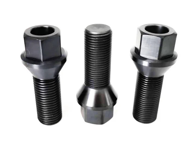Liaofu Gr5 Titanium Round Head Bolts and Nuts 1.25IN DIN Standard Plain Finish Wheel Stud Kits for BMW