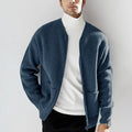 Custom Logo Long Sleeve Full Zipper 7gg Cardigan Knit Sweater Male V Neck Knitted Men's Sweater Cardigan