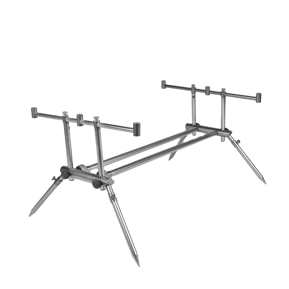 Topline New Stock Fishing Rod Stand Carp Fishing Tackle Inox 6 Stainless Rod Holder 3-Way