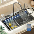 TikTok Trend Integrated Digital Display 30 Inch Multi-functional Piano Key Rainfall Fregadero De Cocina With Automatic Cupwasher
