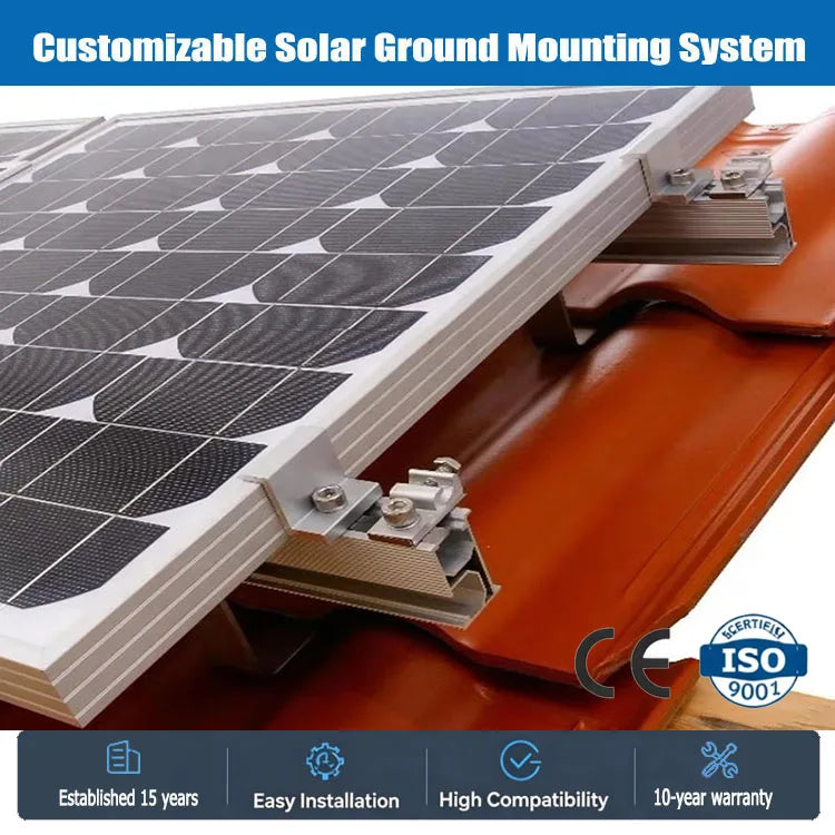Solar Panel Mounting Structure Adjustable Pitched Roof Solar Panel Mounting System