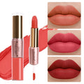 Wholesale 2-in-1 Dual-Head Matte Lipstick Lip Glaze High Pigmented Long Lasting Glossy Finish Mineral Ingredient Min. Order 3pcs