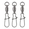 0-8# Stainless Steel & Brass Ball Bearing 59KG Fishing Swivels Chamfer Design Snap Connector Fishing Accessories
