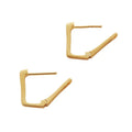 Trendy Luxury Fine Jewelry 18k Gold Plated Minimalist Earring Hoop Square 925 Sterling Silver Alta Huggie Earrings for Girls
