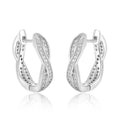 Design Fashion Jewelry 925 Sterling Silver Earring Rhodium Plating Entwined Infinity Symbol Love Huggie Earrings Women