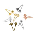 100pcs/bag 3/4/5mm 6 Colors Pin Findings Stud Earring Basic Pins Stoppers Connector for DIY Jewelry Making Accessories Supplies