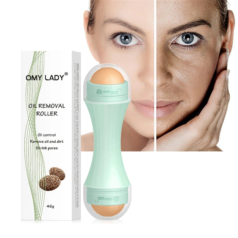 Reusable Volcanic Face Oil Absorbing Roller Environmental Skin Oil and Grease Cleaner