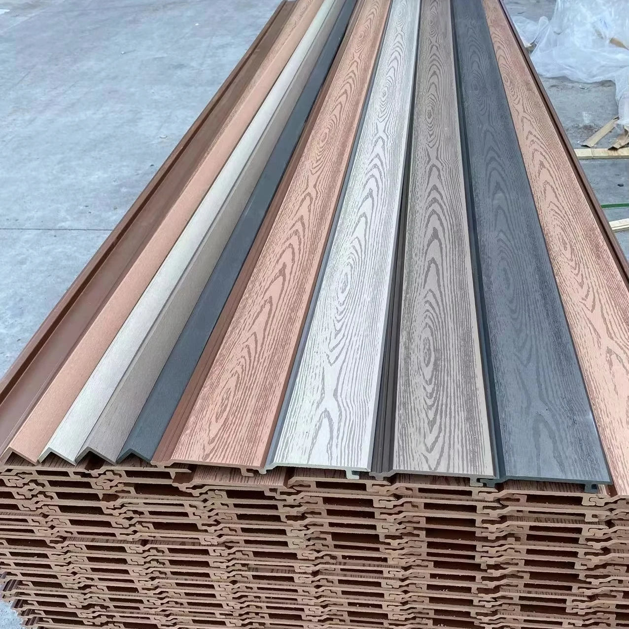 Aolo 3D Embossed WPC Modern Waterproof Anti-Slip Fireproof Eco-Friendly Wall Decoration Board Decking 5+ Year Warranty for