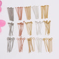 14K & 18K Gold Plated Flat Ball Head Pins Gold Silver Brass Jewelry Making Findings