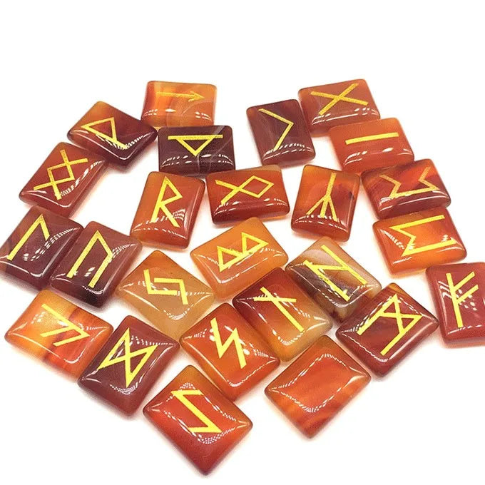 Huiying Carnelian Cute Jewelry Red Agate Runes Stones Healing Stones Inspirational Stones Wholesale Crafts