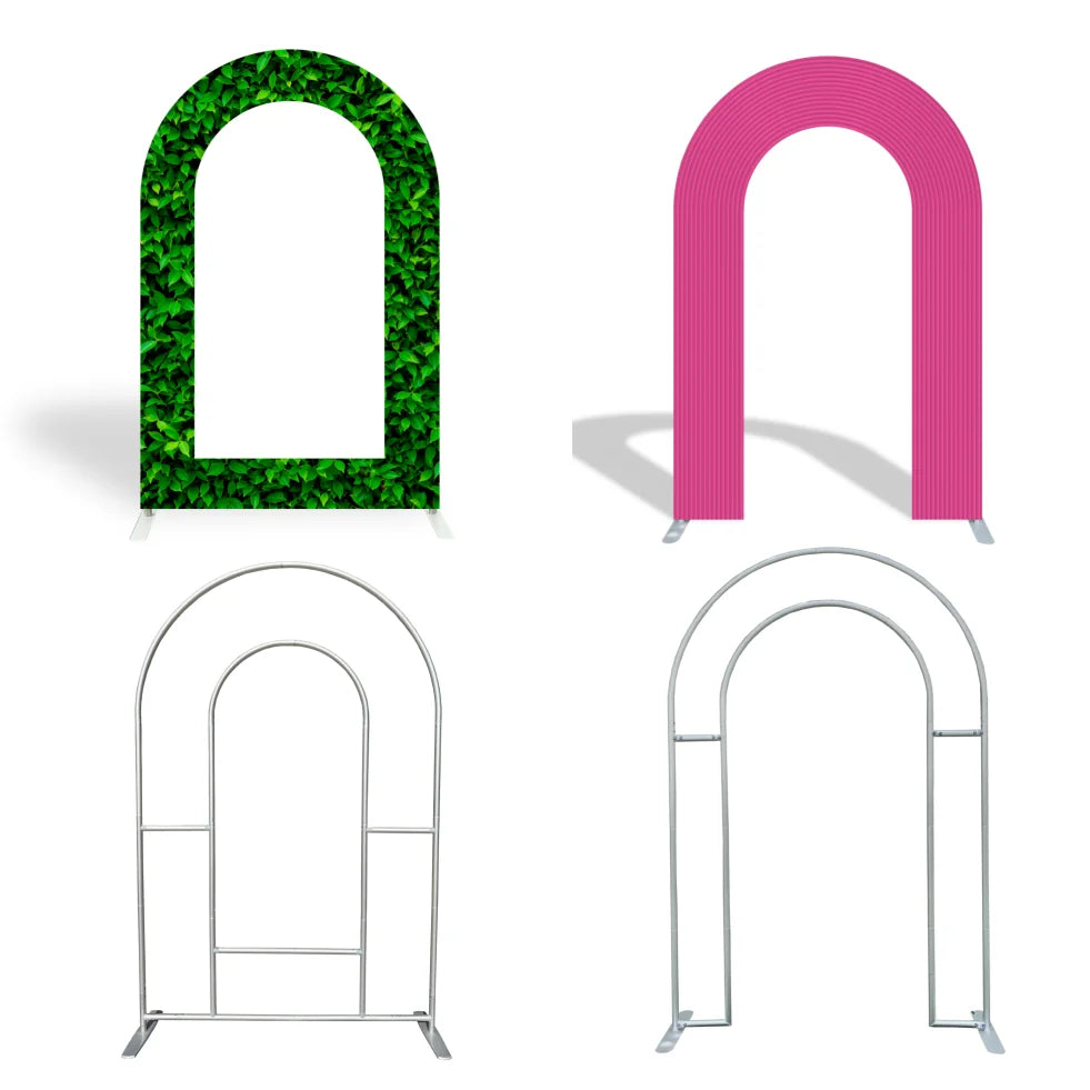 32mm Aluminum Door Open Arch Photobooth Backdrop Stand Heavy Duty Metal Frame for Wedding Birthday & Baby Shower Event Decor