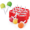 Mini Pop Molds 9 Popsicle Molds With Sticks and Drip-guards Easy-release BPA-free Silicone/