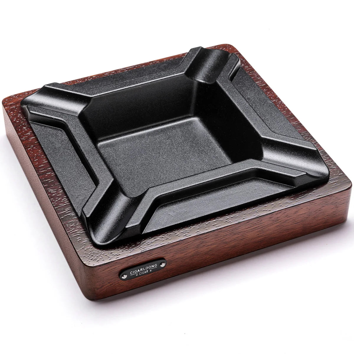 CIGARLOONG Chinese and European Design Suitable for Home and Office Cigar Ashtrays  Large Calibre 4-slot Metal Cigar Ashtray
