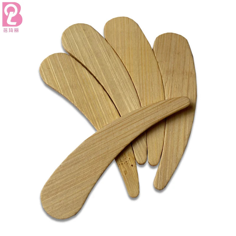 Beiqili Bamboo Eco-friendly Degradable Disposable Face Spatula with Digital Thermometer for Skin Care Facial Cream 5g Weight