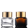 Wholesale square Glass Jar Storage 15g Cosmetic Face Care Cream Container