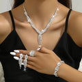 Gorgeous Rhinestone Bridal Necklace and Earring Set  Wholesale Accessories for Your Perfect Wedding Day