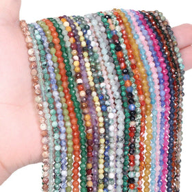 New Design Handmade Women's Jewelry Stone Necklace 2mm 3mm Moonlight Stone Quartz with Natural Faced Fashionable Accessory