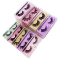 8D Dramatic Faux Mink Lashes High Volume Long 25mm  3D Mink Lashes Thick Cotton Band Reusable Stage Party Makeup