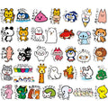 36Pcs Cute Cartoon Japanese Style Animals Sticker for Kid Notebook Table Decoration Waterproof Kawaii Stickers