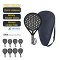 Padle Racket 3K T300 T700 12K Material Paddle New Custom Balance Hole Pattern Lighter and Better to Control
