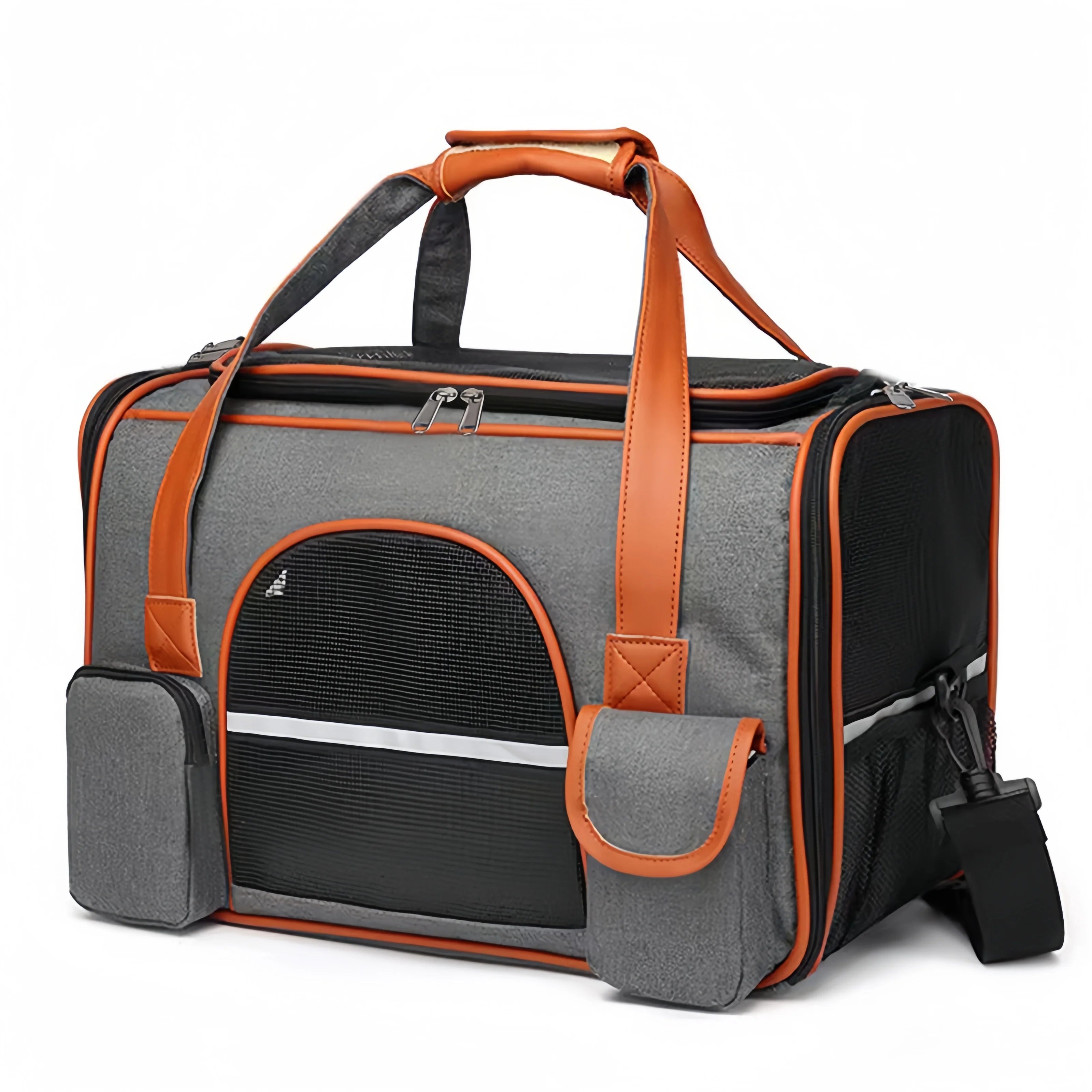 Luxury Fabric Pet Carrier Bag New Design Portable Breathable Foldable Shoulder Handheld Travel Bag for Small Dogs or Cats