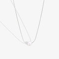925 Sterling Silver White Baroque Pearl Pendant Necklace with Water-wave Chain Trendy and Luxurious Jewelry Piece