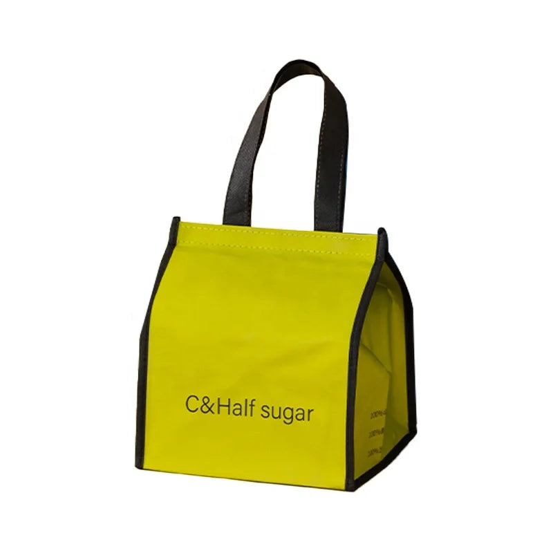 Light Weight Portable Aluminum Foil Thermal Waterproof Insulated Customizable Pattern Food Delivery Cooler Bag for Outdoor Use