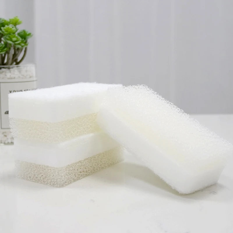 Clear Soft Sponge Scrubber Kitchen Cleaning OEM ODM Kitchen Dish Cleaning Tool Abrasive Sponge Scrubber Polyester or Nylon Reach