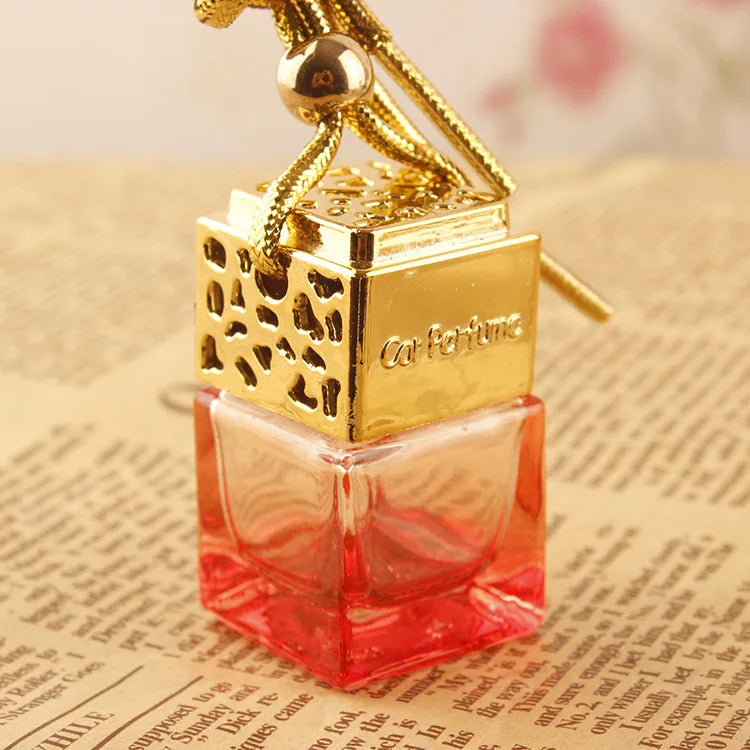 For MUB Wholesale 8ml Glass Perfume Bottle Car Freshener Hanging Decoration Accessories with Crown Cap Hot Offer for 100pcs More