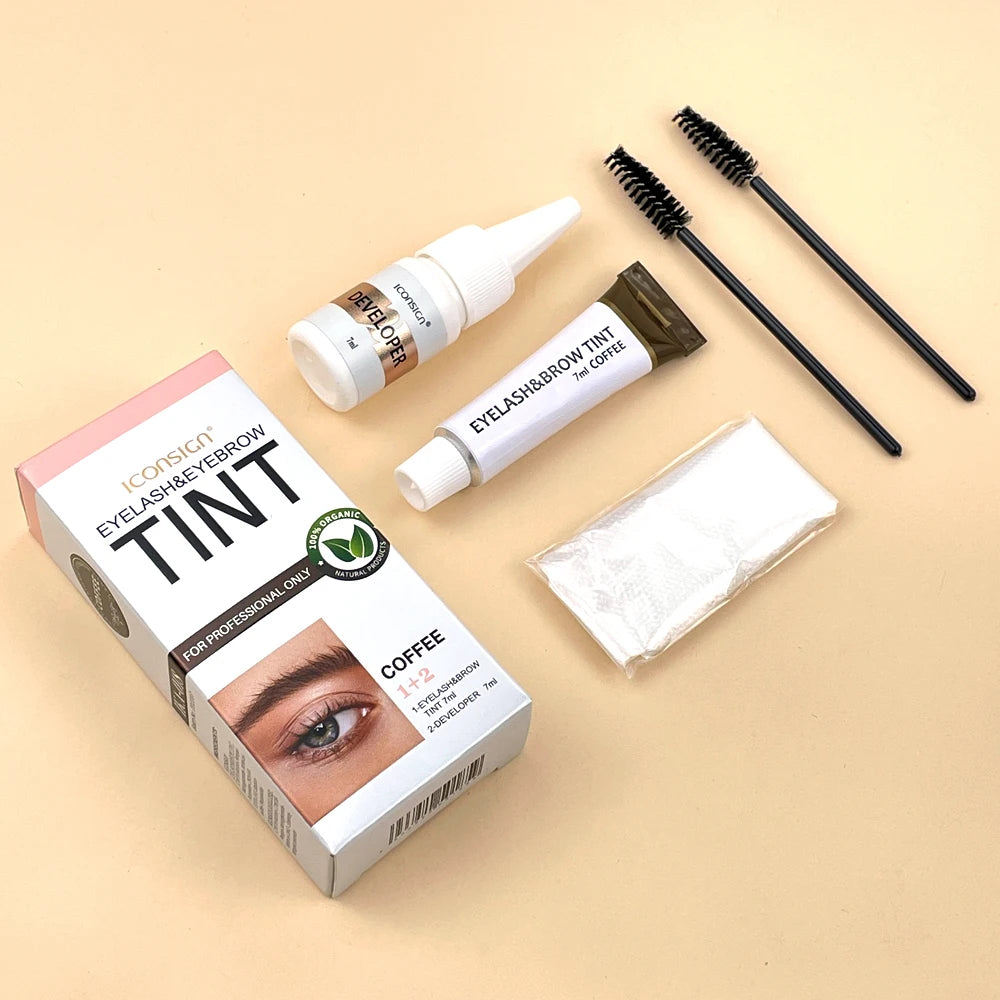 Best Professional Intensive Eyelash and Henna Eyebrow Tint Dye Kit Dark Brown