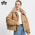 Duck Down Jacket  Winter Parka With Fox Fur Collar Thick Warm Outerwear Clothing Women Puffer Coats