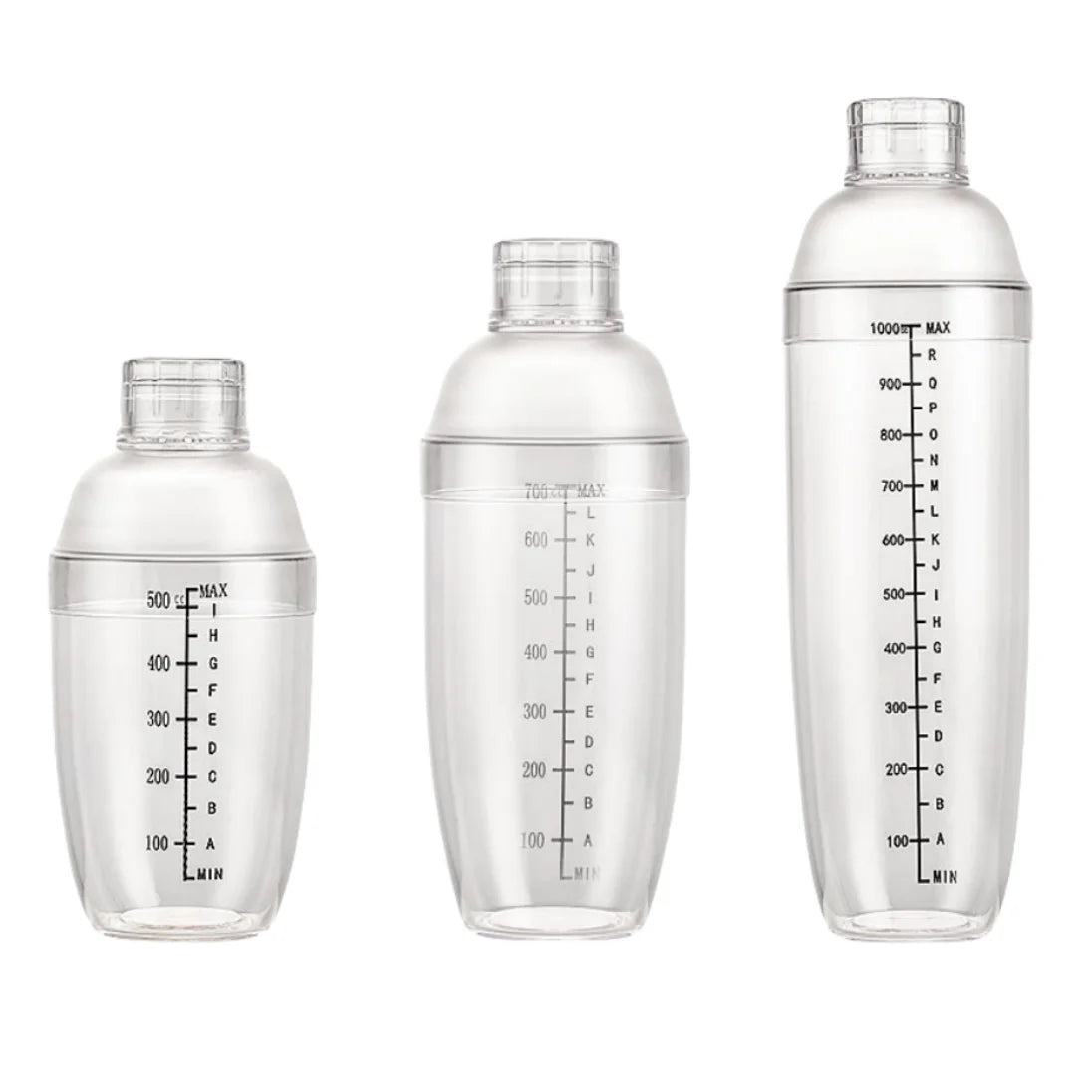 500ml 700ml 1000ml Shaker Cup Transparent Plastic Bubble Tea Shaker Cup Bar Tools Bar Tools