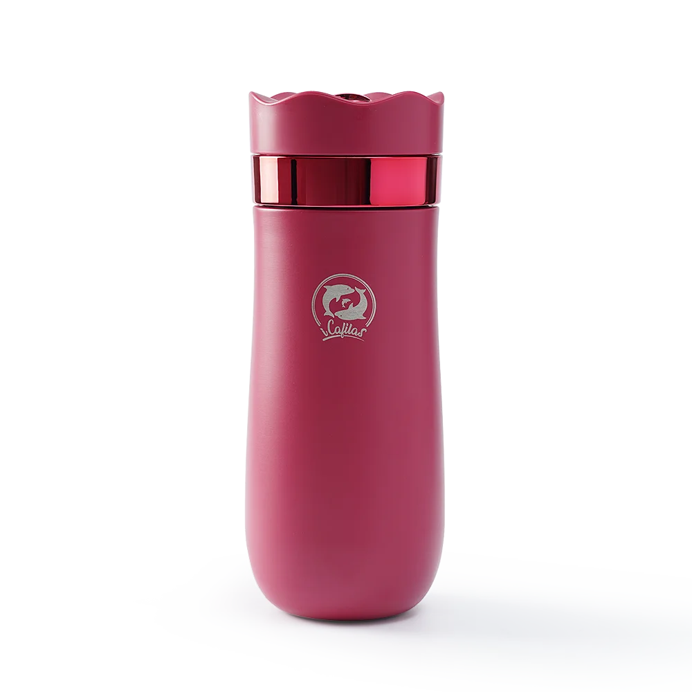 ICafilas Portable Travel Eco-Friendly Reusable High Quality Black Stainless Steel French Press Coffee Maker 320ml Single Serve MegaBDM