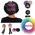 New Large Satin Silk Braid Bonnet High Elastic nightcap Pure Color Women Sleepcap Hair Bonnet Adjustable Hair Wrap Custom logo