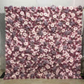 3D Rolled up Pink Silk Hydrangeas Artificial Fabric Rose Wedding and Party Backdrop with Cloth Backing for Homes Decoration