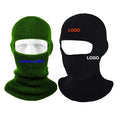 Factory Custom Winter Embroidery Logo Balaclava Motorcycle 1 Hole Full Face Knit Ski Mask Beanie Hat Sports Fishing 100% Acrylic