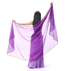 Unisex 250*120cm Half Circle Chiffon Scarf Veil for Belly Dance Performance Cheap Wholesale Belly Dance Performance Wear