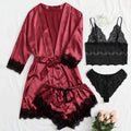 XS-XXL New Women's Pajamas 4-piece Bud Sling Pajamas Summer Suit Pajamas Wholesale