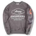 Autumn Winter Wholesale Yarn Dyed Eco-Friendly Pullover Sweatshirt Men 100% Cotton Soft Crewneck Print Vintage Style Outdoor