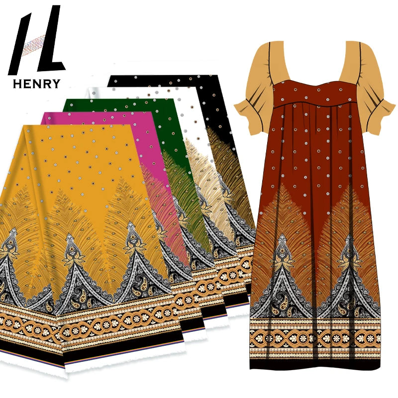 Henry Islander Style Micronesia Chuuk Guam Marshall Mumu Digital Print 100% Polyester Fabrics for Garment Soft Dress Skirt