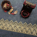 High Quality Eco-Friendly Gold Lace Embroidery Guipure Water Soluble Crown Lace Trim 8cm Width Clothing Interior Decoration JB23