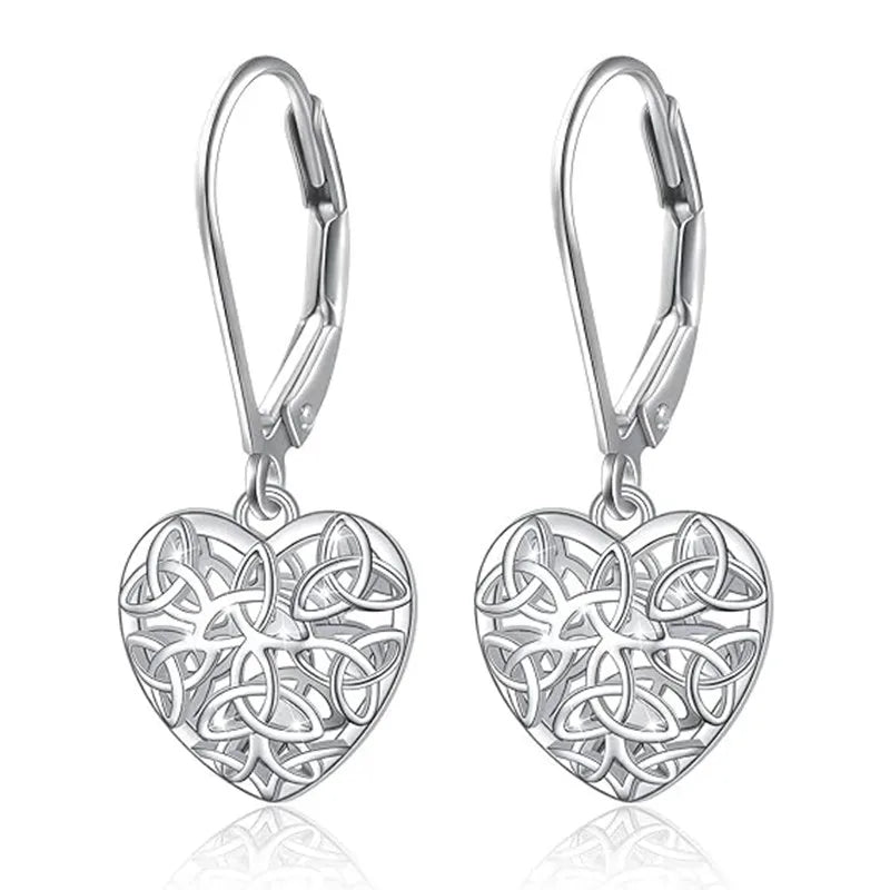 CAOSHI Factory Wholesale Contracted Style Heart Shaped Hollow Design Earrings for Fashion Party Drop Earrings Women Jewelry OEM