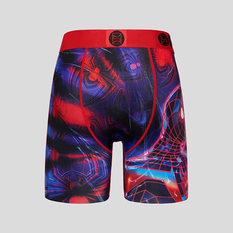 European American Five-Point Long Four-Corner Pants Mid-Rise Cross-Border Color Printed Sports Underwear High Elastic